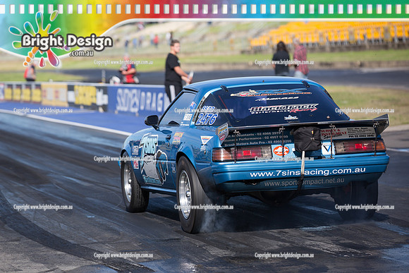 X-Champs @ Sydney Dragway SUN 4 May 2014  (6132)  SSBB 2476  7 SINS RACING  RODNEY SPANNENBERG