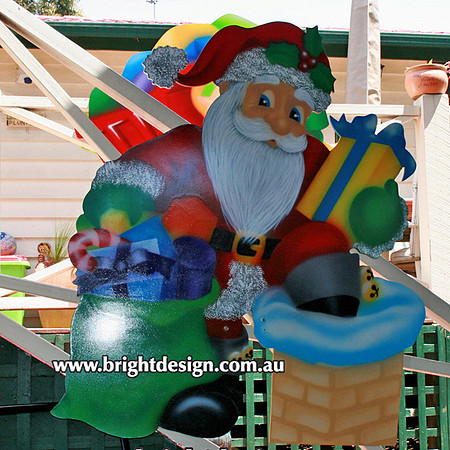 2- S-24 Z Santa Delivering Christmas Presents Outdoor Christmas Decorations for a Home Christmas (4)