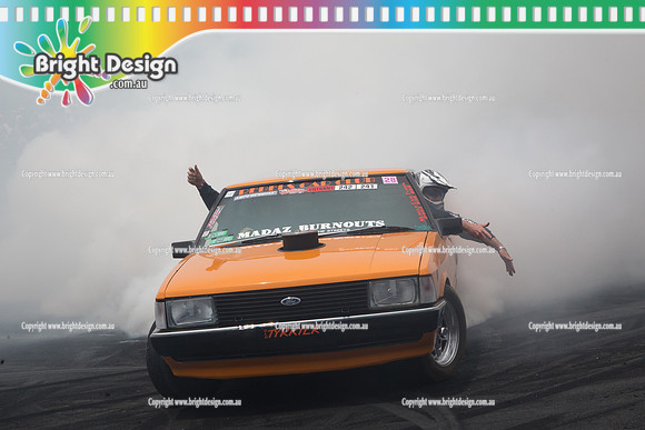 Summernats 28 Sunday 4 Jan 2015  BD  (7792)  TYRKILR BURNOUT