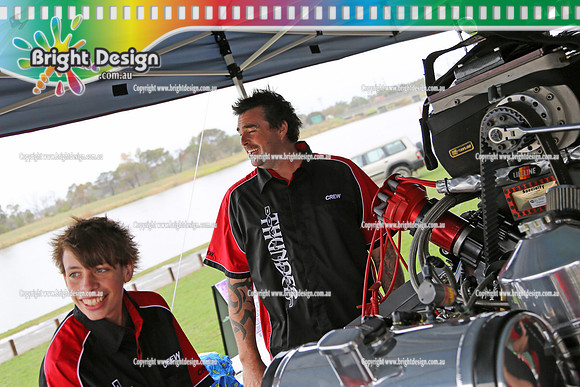 Victorian Drag Boat Club 6 sec Hydro Shoot Out Club Race Day 19 April 2013 Bright Design  (1010)  THUNDER DOWN UNDER