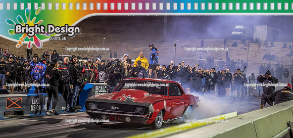 AAAA Street Outlaws NPK No Prep Kings vs Australia @ Calder D2 19 March 2023 (149376) RYAN MARTIN FIREBALL CAMARO