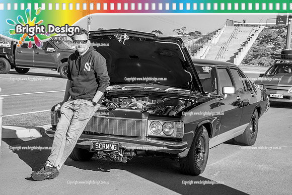 SMDC 10 2025 Street Machine Drag Challenge Oct Nov 25 BDMP0195-2 B&W CREW SCRMNG CHRIS STAFFORD