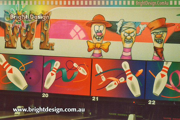 Internal Wall Mural Narre Warren Super Bowl Custom Airbrushed Internal Wall Mural