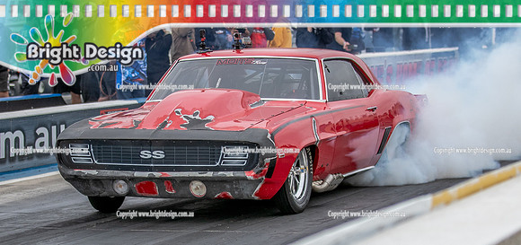Street Outlaws NPK No Prep Kings vs Australia @ Calder D2 19 March 2023 (148492) RYAN MARTIN FIREBALL CAMARO
