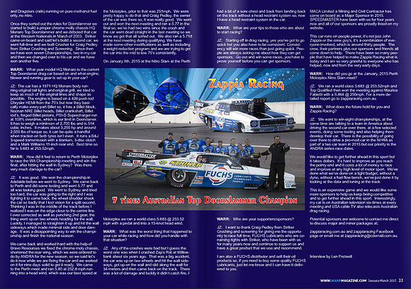 WARR Magazine Issue 3 - p32-33 John Zappia Racing