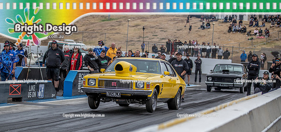 Street Outlaws NPK No Prep Kings vs Australia @ Calder D2 19 March 2023 (147962)-3 1973 BIGBLK GIDDY MARK ATTARD