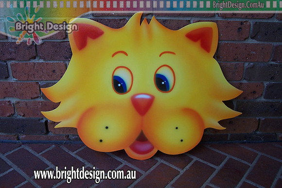 In Lollypops Indoor Play Centre Custom Airbrushed Cat Fat Cut Out for Indoor Playground