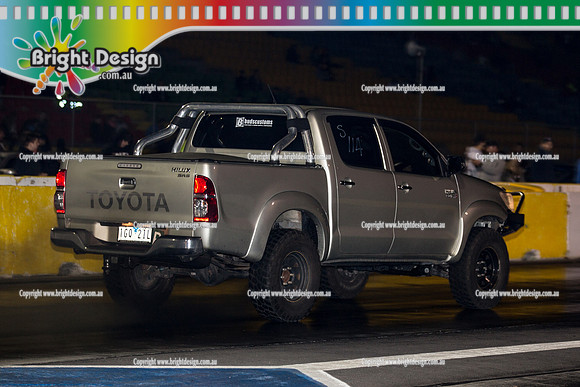 King of the Hill Off Street Drag Racing @ Calder Park Drag Racing Fri 13 May 2016  (54369)  1GQ2IL TOYOTA HILUX