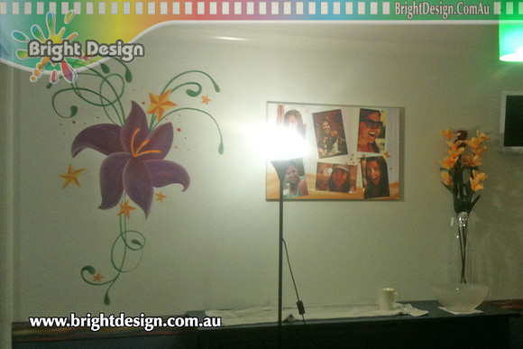 Internal Bedroom Wall Mural Custom Painted  by Bright Design Airbrush Studio