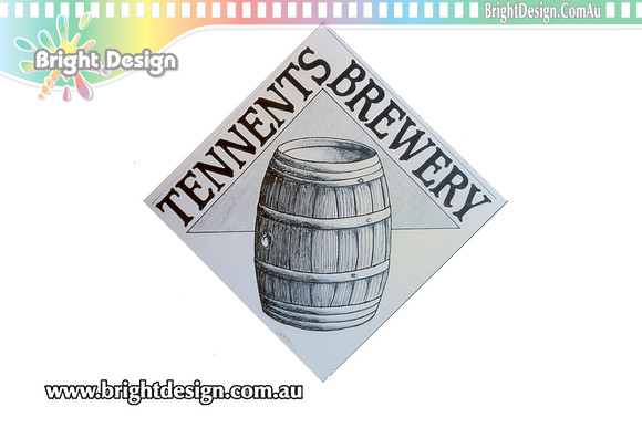 Illustration - Tennent Brewery Black and White by Bright Design