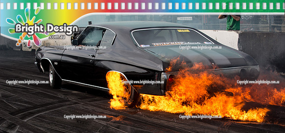 Summernats 29 SATURDAY 8 Jan 16  BDMP6909  1FATRAT FIRE BURNOUT