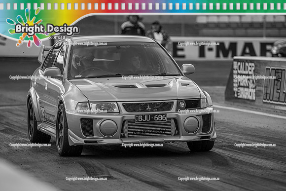 Funday Sunday @ Calder Park Drag Racing 1 June 2025 (181569) B&W BJU686