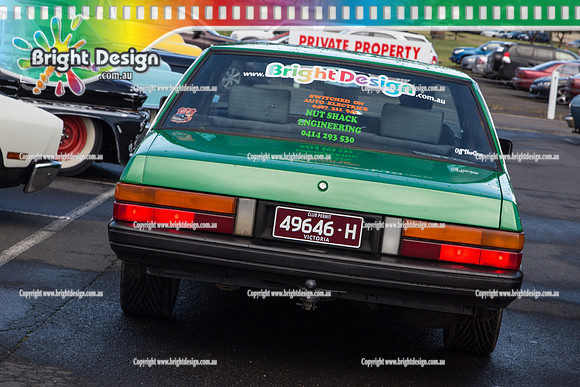 Kingpin Customs  Are you vegas enough @ Sandown Park Hotel  26 July 2015  (1955)  49646H TUFFZL BRIGHT DESIGN Promo Sticker