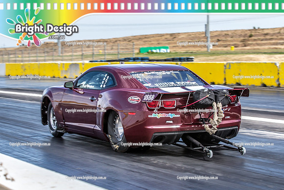 Kingpin Kuztums Thunder Road @ Calder Park Raceway Drag Racing Tuesday 3 Nov 2015 (37932) 1558 DRAGO NIKODIJEVIC BRIGHT DESIGN Sticker
