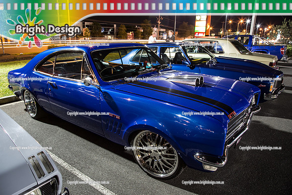 MOSC Melbourne Old School Cruisers @ Moorabbin  FRI 2 October 2015  (3021)  BLUE 68 HK HOLDEN