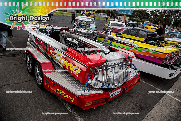 Kingpin Kuztums Are you vegas enough @ Sandown Park Hotel  26 July 2015  (1097)  PANIC ZONE EXOTIC CUSTOMS BOAT