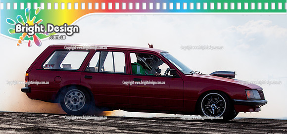 Asponats #1 Burnout Comp @ Bairnsdale 22 Aug 2015 (1285)  RED WAGON