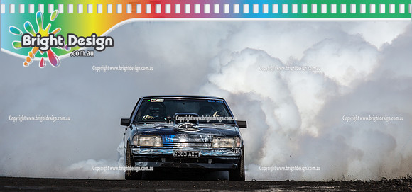 Asponats #1 Burnout Comp @ Bairnsdale 22 Aug 2015 (1445)  383AXE