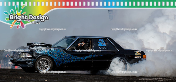 Asponats #1 Burnout Comp @ Bairnsdale 22 Aug 2015 (1451)  383AXE