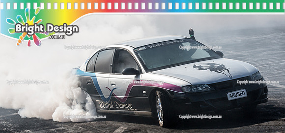 Asponats #1 Burnout Comp @ Bairnsdale 22 Aug 2015 (1724)  ABUSED  WILFUL DAMAGE
