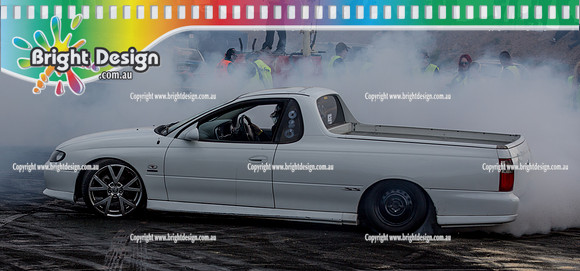 Asponats #1 Burnout Comp @ Bairnsdale 22 Aug 2015 (2479)  WHITE UTE 080