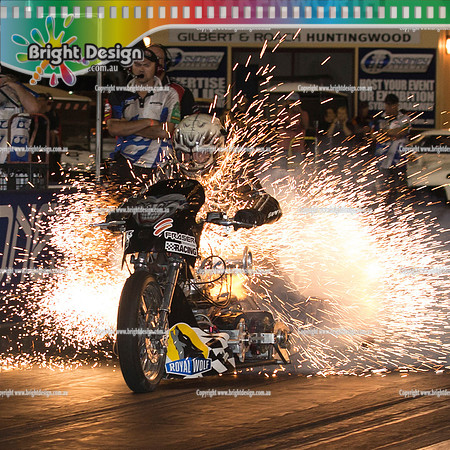 Australian Nationals  Sydney Dragway Saturday 1 November 2014   (12430)  no edits of CRACKER CHRIS PORTER BAD BONES RACING  TOP BIKE square no wm