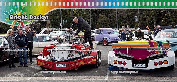 Kingpin Kuztums Are you vegas enough @ Sandown Park Hotel  26 July 2015  (1122)  PANIC ZONE EXOTIC CUSTOMS BOAT