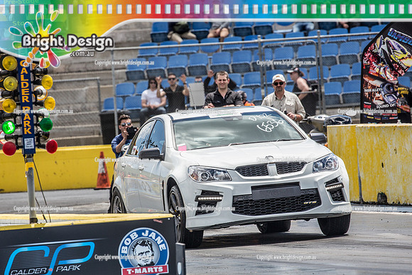 Melbourne Jamboree #2 @ Calder Park Raceway Drag Racing SAT 12 NOV 2016  (67553)  6536  BRETT McDONALD WHITE HSV GTS