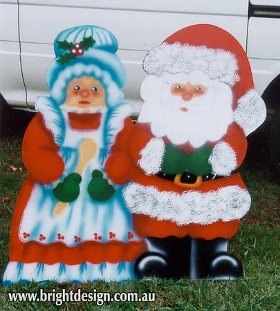 2- S-16 Mr Mrs Santa Claus Outdoor Christmas Decorations for Commercial n Home Christmas Displays_1