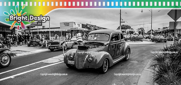 Hastings Peninsula Cruisers Graffiti Night on Good Friday 15 April 2022  (1110)  BG1938 B&W