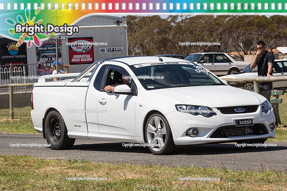Street Machine Drag Challenge 3  SMDC3  BDMP3154  20359  JOHN WHYTE WHITE FG UTE