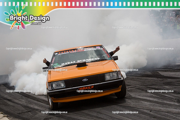 Summernats 28 Sunday 4 Jan 2015  BD  (7785)  TYRKILR BURNOUT