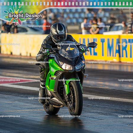 Fast Friday @ Calder Park Drag Racing  FRIDAY 10 Feb 2017   (76968)   2  GREEN NINJA BIKE 2017 TBC