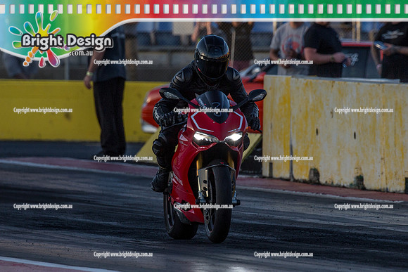 Fast Friday @ Calder Park Drag Racing  FRIDAY 10 Feb 2017   (77047)  1X2GR  BIKE ducati