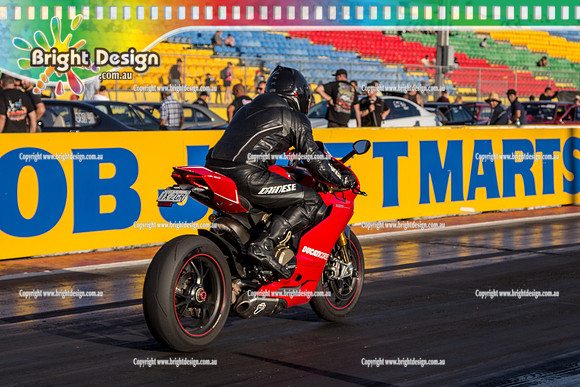 Fast Friday @ Calder Park Drag Racing  FRIDAY 10 Feb 2017   (76750)  1X2GR  BIKE ducati