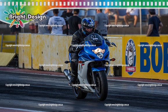 Fast Friday @ Calder Park Drag Racing  FRIDAY 10 Feb 2017   (77049)  102XX  BIKE
