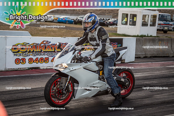 Fast Friday @ Calder Park Drag Racing  FRIDAY 10 March 2017  (80963)  1V1PJ  BIKE DUCATI