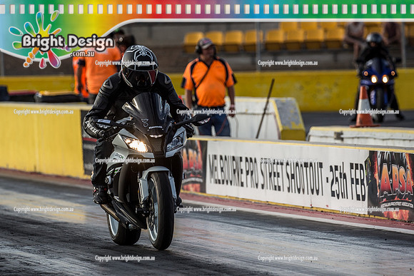 Fast Friday @ Calder Park Drag Racing  FRIDAY 10 March 2017  (80508)  1070M BIKE ZX-10R KAWASAKI