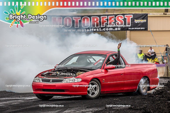 Motorfest @ Lardner Park SAT 11 March 2017 (20504)  RED UTE TBC 2017 BURNOUT