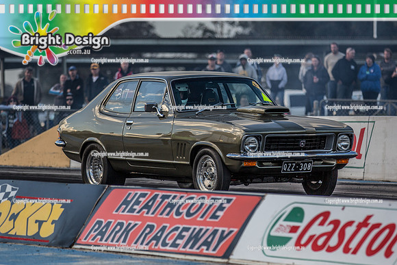 Holden Powered Nationals Drag Racing @ Heathcote Park Raceway Sat 6 May 2017 (5016)  QZZ308 BROWN