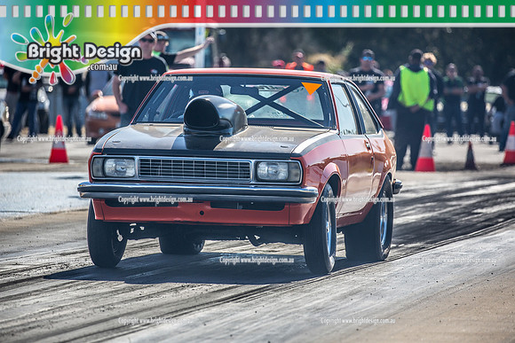 Holden Powered Nationals Drag Racing @ Heathcote Sat 6 May 2017 (4657)  ORANGE UC TORANA CHRIS DINOS