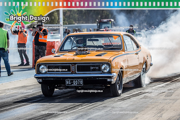 Holden Powered Nationals Drag Racing @ Heathcote Park Raceway Sat 6 May 2017 (4492)  HG0070 VUGS