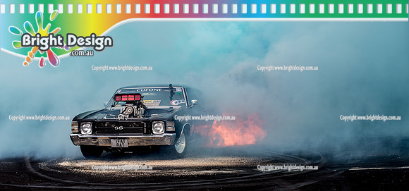 Summernats 29 SATURDAY 8 Jan 16  BDMP6896  1FATRAT FIRE BURNOUT