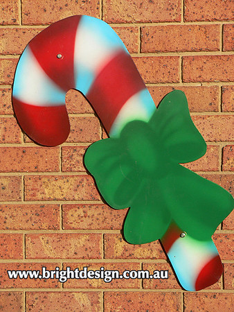10-50 M-09 w Traditional Christmas Candy Cane Outdoor Christmas Display Custom Airbrushed Christmas  Decoration by Bright Design Studio