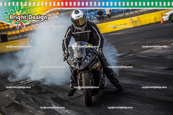 Fast Friday @ Calder Park Drag Racing Friday 10 November 2017   (89567)  687 EDGE MALLIS BIKE