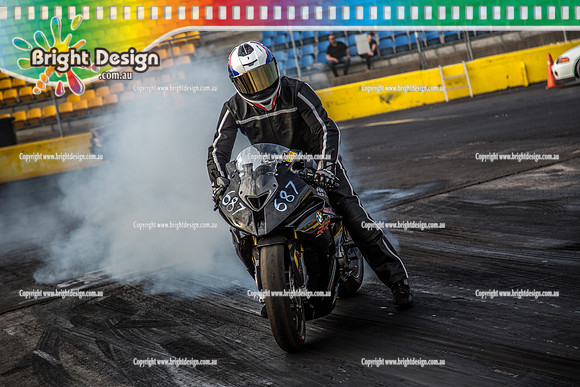 Fast Friday @ Calder Park Drag Racing Friday 10 November 2017   (89566)  687 EDGE MALLIS BIKE