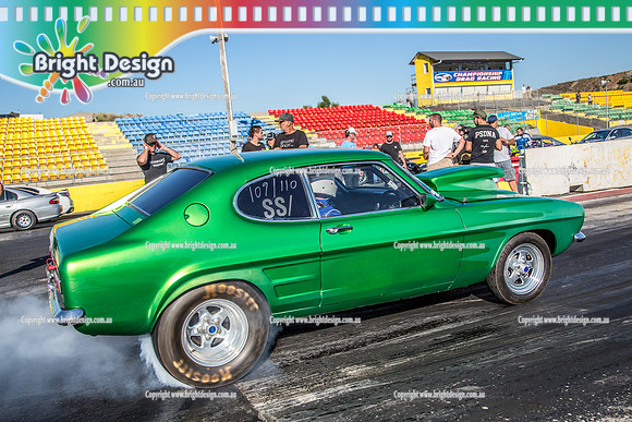 Fast Friday @ Calder Park Drag Racing Friday 9 February 2018  (100508)   CAPRI GREEN