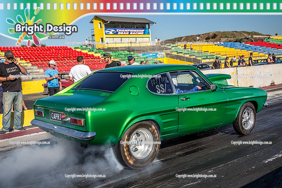 Fast Friday @ Calder Park Drag Racing Friday 9 February 2018  (100511)  CAPRI GREEN