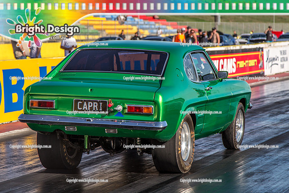 Fast Friday @ Calder Park Drag Racing Friday 9 February 2018  (100513)  CAPRI GREEN