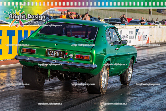 Fast Friday @ Calder Park Drag Racing Friday 9 February 2018  (100514)  CAPRI GREEN
